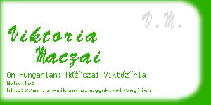 viktoria maczai business card